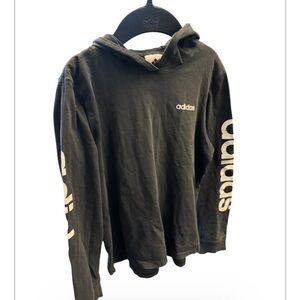Boy’s Adidas Black Hoodie with White Logo